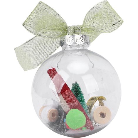 Boule à neige suspendue rétro Machine à coudre, ornement de vacances en plastique sur le thème de la fête de l'arbre de noël, décoration intérieure B (1/5)