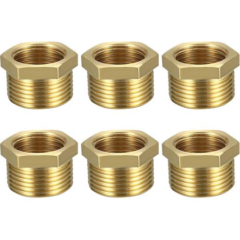 6 piezas de juntas de cobre para reemplazo de dientes externos e internos, núcleo complementario de 6 puntas de 1 pulgada (1/5)
