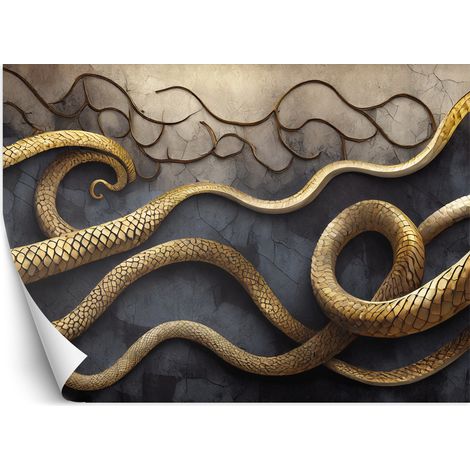 Papier peint Serpent doré Abstraction 350x245 (1/5)
