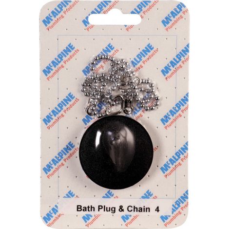 McAlpine CARD-4 Bath Plug & Chain - BP4 + CH4-18 (1/2)
