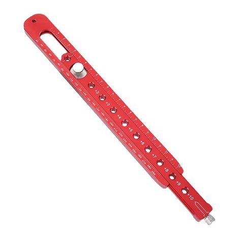 Sollbry Regla de marcado y compás de aleación de aluminio ajustable para carpintería (350 mm) (1/3)