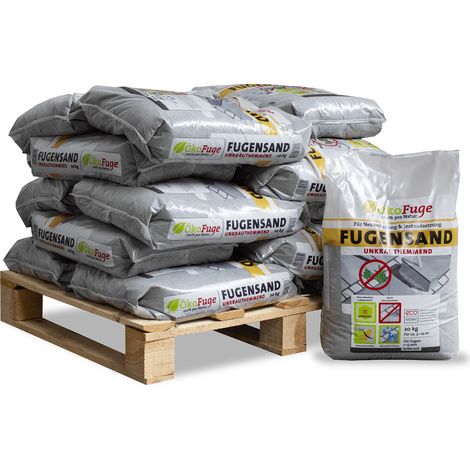 ÖkoFuge Fugensand Anthrazit 20kg x 15 Sack 300kg (1/5)