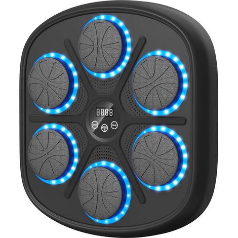 Machine de Boxe Musicale LED Bluetooth – 9 Modes de Vitesse et comptage – pour Enfants et Adultes, Maison et Salle de Sport