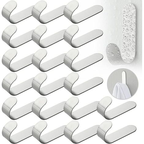 YMYNY Acier inoxydable support mural à adhésif 3M ,Crochet Adhésif Porte Manteau,Adhésif pour Peignoir Manteau Serviette clés sacs maison cuisine salle de bain anti-rouille et étanche