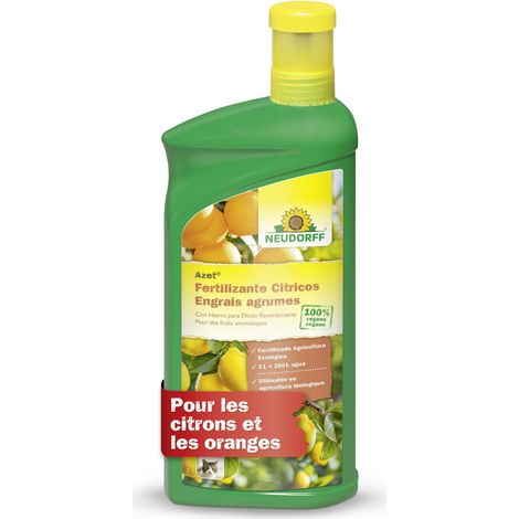 Engrais Agrumes – Engrais liquide 100% vegan qui favorise la floraison, la nouaison et la taille des fruits des citronniers, 1 litre (1/5)