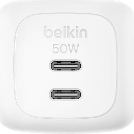 Cargador de Pared Belkin WCH019KQWH Blanco 50 W