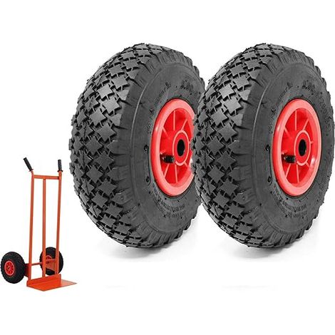2 Ruote 3.00-4 Complete X CARRELLINO Cerchi GOMME Pneumatici 260X85 COPERTONI Carrello Portapacchi (1/4)