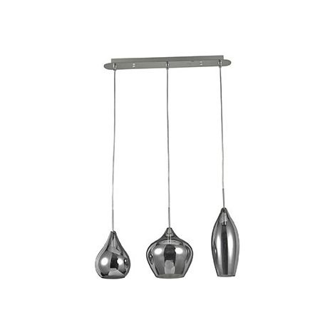 Ideal Lux Soft - 3 Licht hängende Decke Pendelleuchte Hellgrau, E14 (1/2)