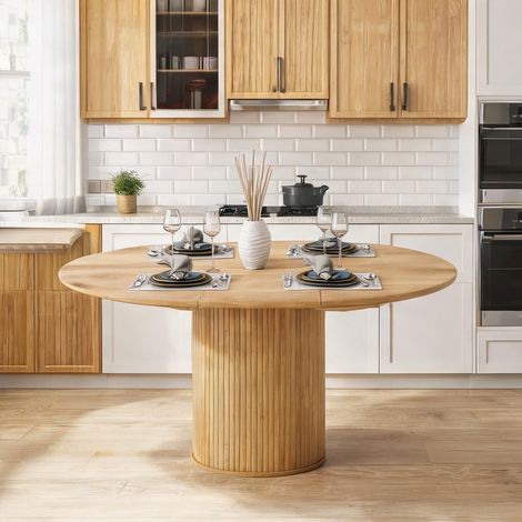 Table de salle à manger en mDF acciaio 150 x 110 x 75 cm (1/5)