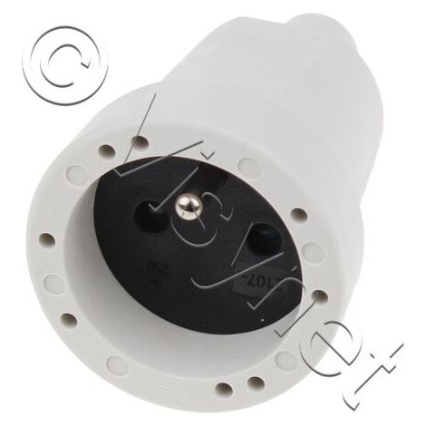 Universeel - prise pvc souple - 16a avec terre - 2107b - (1/2)