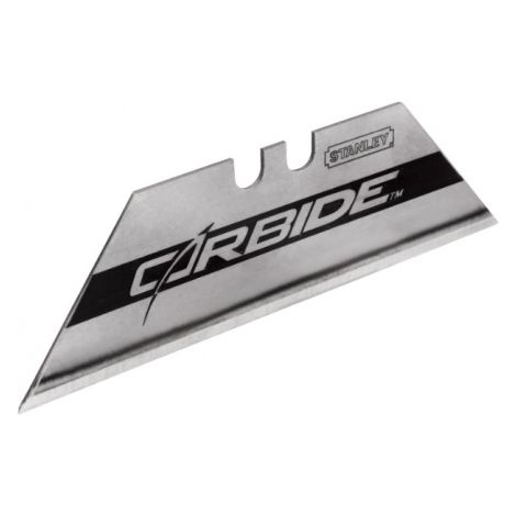 Stanley – Carte de 10 lames de couteaux carbure 62mm – 5x plus de résistance – Pour coupe précise et durable – Compatible cutter et scalpel