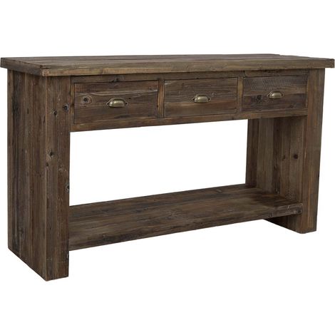 Recibidor de madera marrón 150x40x80h cm (1/5)