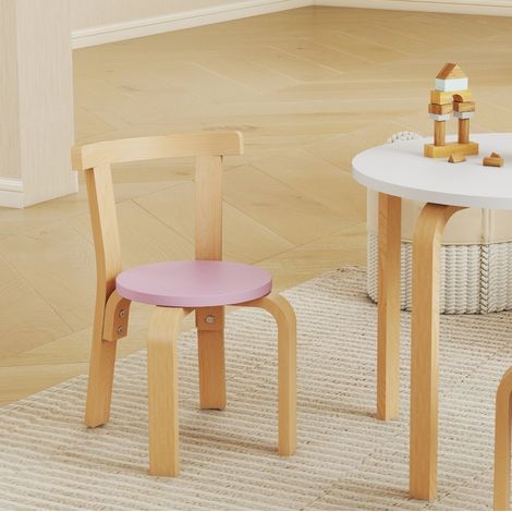 Set tavolo e sedie per bambini 5 pezzi in legno di pioppo FSC, multicolore DESVIAE (1/5)