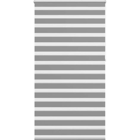 Tenda a rullo Tenda avvolgibile zebra 120,9x230 cm Larghezza tessuto 116,7 cm grigio (1/4)
