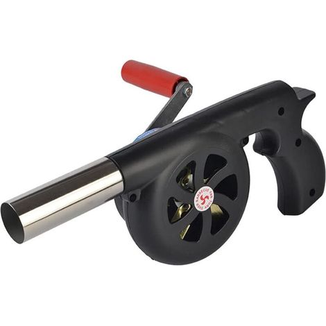 Souffleur Manuel Barbecue Soufflet Barbecue Manivelle Ventilateur de Barbecue Manuel Souffleur d'Air à Manivelle Portable pour Barbecue Extérieur Cuisine Pique-Nique Camping