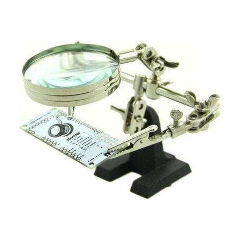 Lentille De Grossissement 2x De 3,5" Avec Pinces Support De Table De Troisième Main Pour Modélisation De Soudage