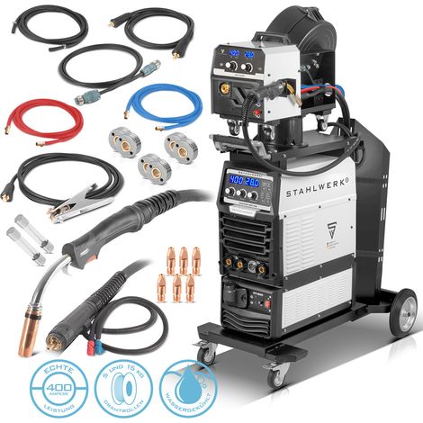 STAHLWERK Schweißgerät MIG MAG 400 Pro Vollsynergischer, wassergekühlter IGBT (1/5)