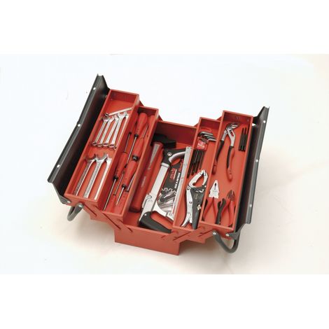 Boîte a outils 5 cases 450mm garnie 40 pièces - MOB (1/3)