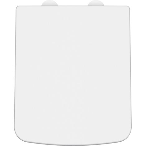Nuie Luxury Square Toilet Seat with Soft Close Quick Release Hinges - White (1/2)