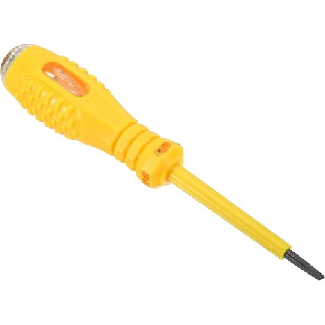 CCYKXA AC Voltage Tester 150-500V Contact Electricity Detector Slotted Screwdriver with Neon Tube, Yellow (1/5)