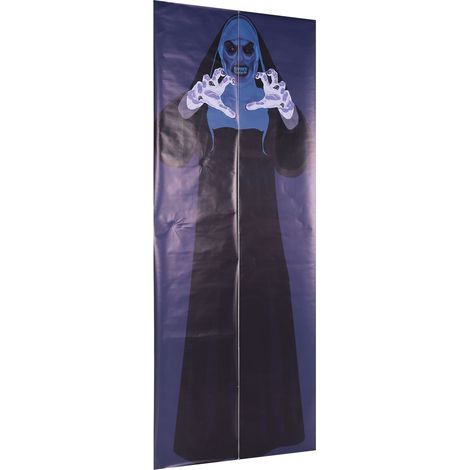 Autocollants décoratifs de porte imperméables, innovants et terrifiants pour Halloween - Décoration festive WSMT001 (1/5)