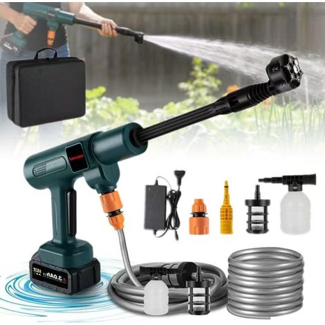 Nettoyeur haute pression sans fil, outil de jardinage 6 en 1, pistolet d'arrosage, 3500 W, 4,1 L/min, compatible avec les batteries Makita. (1/5)