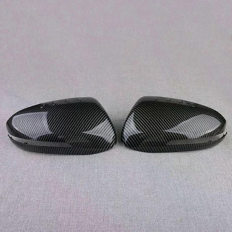 Coques de rétroviseurs extérieurs neuves (paire) pour Kia K5 Optima 2011-2015, style fibre de carbone noire (ABSJXLGV) (1/5)