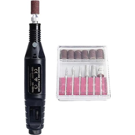 Ecleanfy - Mini meuleuse USB avec 6 disques à meuler, 3000-20000 tr/min, perceuse électrique rotative 4 pouces - Noire (1/5)