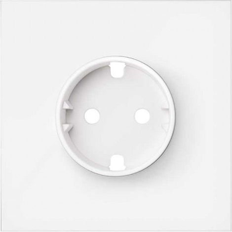 Simon 100 1 Element Front Kit mit 1 mattweißen Schuko Stecker 1002010-2-230