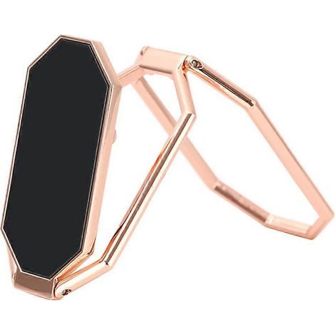 Support de téléphone pliable pour voiture, anneau de téléphone en alliage de zinc, support de bureau pour téléphone (or rose)-7X2X0.55CM-Golden (1/3)