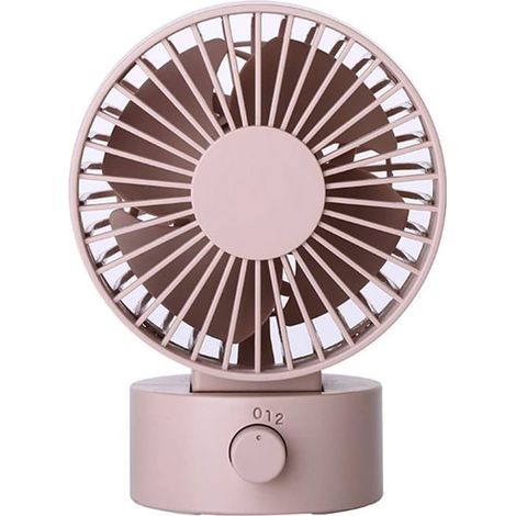 Ventilateur de bureau portable, circulateur d'air USB oscillant et silencieux, idéal pour les voyages, le sport et le camping, rose. (1/5)