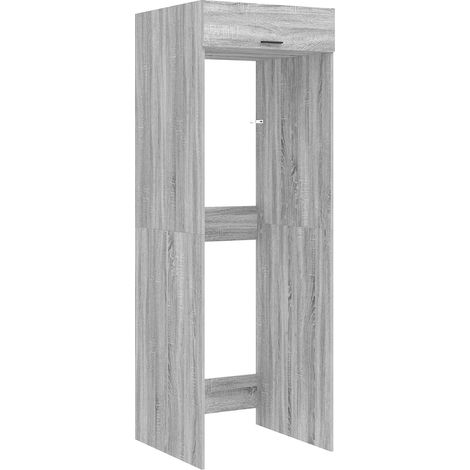 Waschmaschinen-Schrank mit Tür Graues Sonoma 67,5 x 68 x 200 cm vidaXL