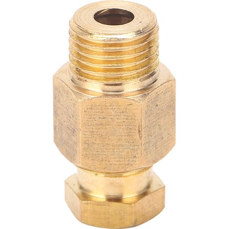 Oil Pipe Fitting Elbow Brass Straight Block Connector Adapter for Pipe ConnectionPD610 (1/5)