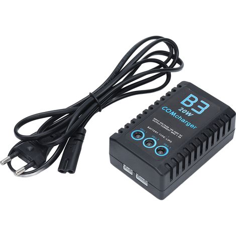 B3EU Balancer-Ladegerät für 2-3S Lithium-Polymer-Akkus, Modellflugzeuge, 7,4 V/11,1 V, 20 W, 1,6 A, EU-Stecker, 100–240 V (1/5)