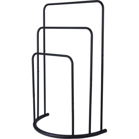 Porte-serviettes de salle de bain noir (1/10)