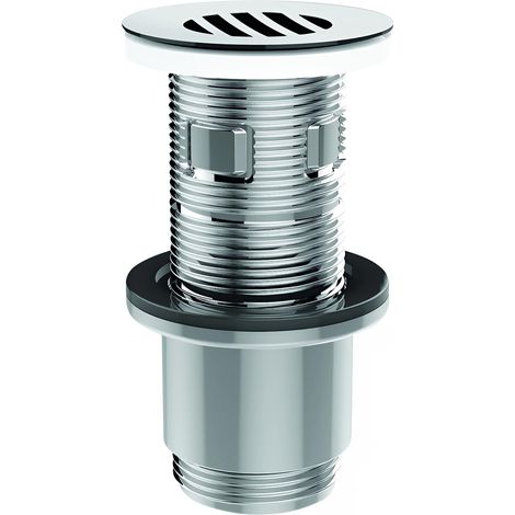 Bonde lavabo universelle à grille avec ou sans trop plein H100 mm recoupable (1/4)