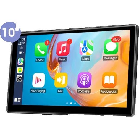 Autoradio, touchscreen, doppia modalità audio, compatibile con vari veicoli, lettore per auto da 10 pollici, Nessuno (1/2)