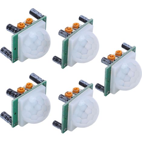 5-teiliger PIR-IR-Bewegungsmelder, präzises und stabiles Leiterplattenmodul, geringer Stromverbrauch, passiver Infrarotsensor für Alarmsysteme, Stromversorgung 4,5–20 V DC (1/5)
