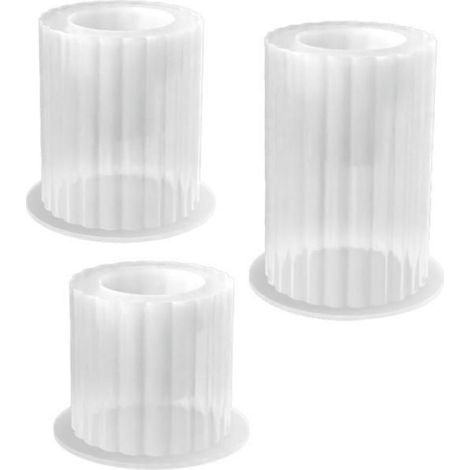 Moule à Bougie - Silicone Alimentaire - Cylindrique à Rayures - Pour Fabrication Maison de Bougies Résine Savon - 3 Pièces (1/4)