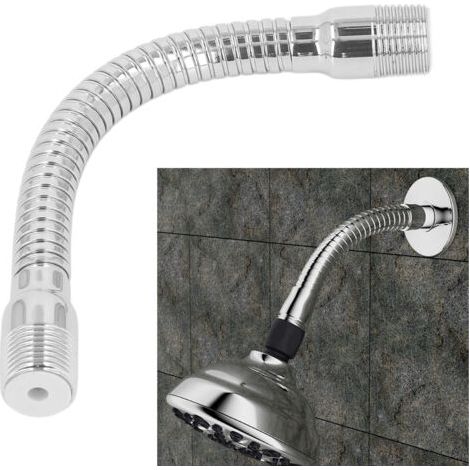 SABIR Bras d'extension de pomme de douche à bride réglable, bras de douche pivotant pour salle de bain (1/5)