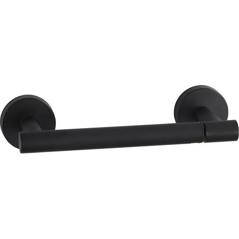 Toilettenpapierhalter, Toilettenpapierhalter aus Edelstahl 304, Wandmontage, Schwarz (1/5)