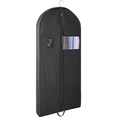 Housse à vêtements respirante noire - Emballage de voyage suspendu - 1 pièce - Pour les voyages d'affaires et les tenues de soirée (1/5)