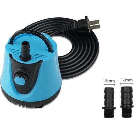 Bardusch-Pompe d'aquarium 25 W 1 500 l/h, submersible, ultra silencieuse, mini-pompe pour bassin, fontaine, avec interrupteur réglable et câble de 1,5 m, 2 buses, pour bassins, aquariums, culture hydr