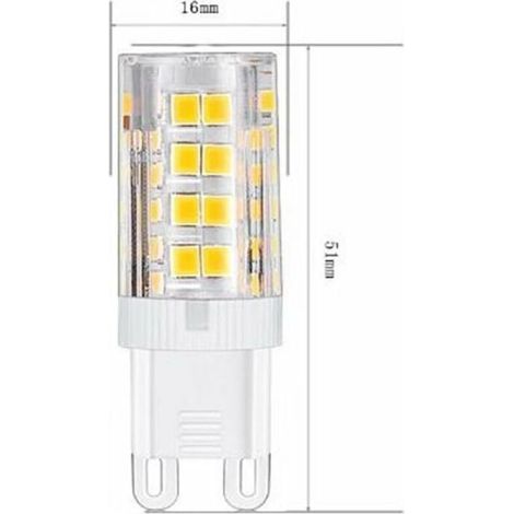 VURAHOME - Packung mit 10 G9 LED-Lampen, warmweiß 3000 K 5 W entspricht 40 W Halogenlampen 420 Lumen nicht dimmbar. (1/5)