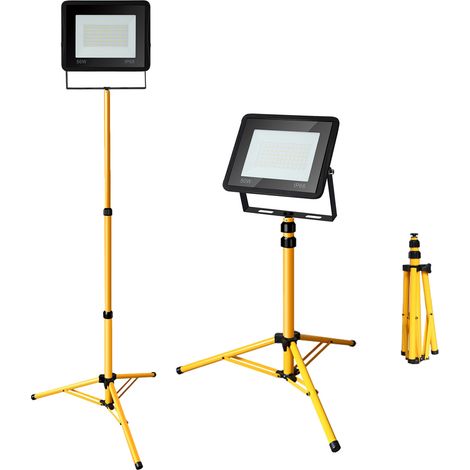 SWANEW Proiettore esterno LED con treppiede. faretto esterno impermeabile Giardino garage 50W bianco freddo (1/5)