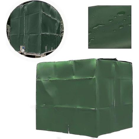 120 x 100 x 116 cm (grün) Abdeckung, IBC-Abdeckung für 1000-Liter-Tank, Wassertank