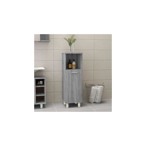 Armoire de bain Sonoma gris 30x30x95 Bois d'ingénierie (1/5)