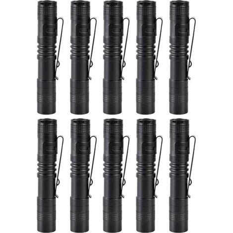 Torche stylo LED Mini torche de camping torche de camping étanche 10 pièces (sans batterie)