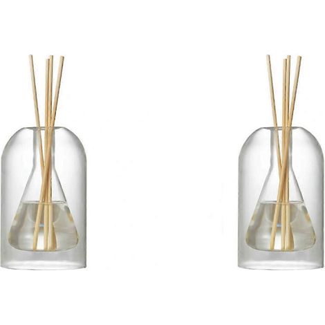 Lot de 2 flacons diffuseurs de rangement pour aromathérapie, flacons diffuseurs modernes en verre, organisateurs d'huiles essentielles, B (1/5)
