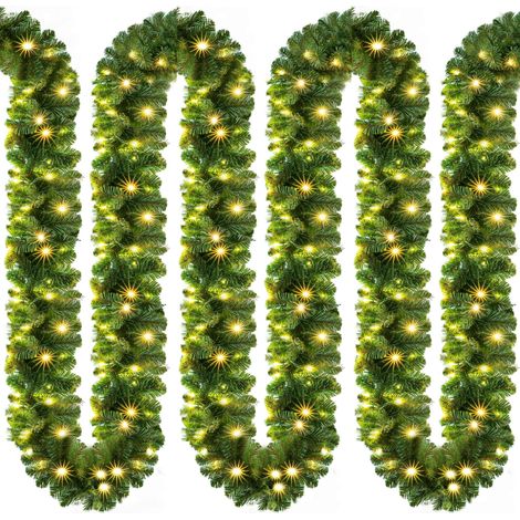 Casaria Guirnalda de Navidad con LEDs 5m o 10m Decoración Navideña Interior y Exterior IP44 10m 200 LED (1/8)
